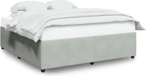 vidaXL Cadru de pat fără saltea, gri deschis, 200x200 cm, catifea