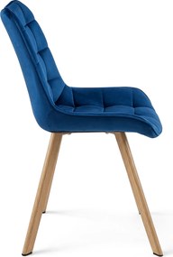 Scaun de masa SORIA VELVET, albastru