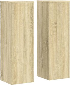 vidaXL Suporturi de plante, 2 buc., stejar sonoma, 25x25x80 cm, lemn