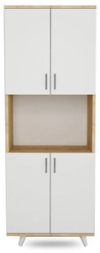 Dulap cu rafturi Sally (Stejar + Alb). 1072689
