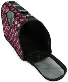 Geanta de transport pentru caine/pisica FURGO XL, negru-roz