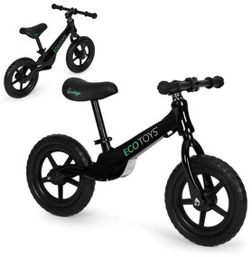 Bicicleta de echilibru pentru copii cu roți fără cameră de aer - negru