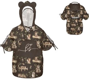 Pelerina de Ploaie pentru Copii, Poncho pentru ploaie 1,5-8 ani , Happy Bear dark