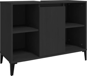 vidaXL Dulap de chiuvetă, negru, 80x33x60 cm, lemn prelucrat