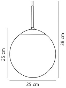 Lustră pe cablu Nordlux CAFE 1xE27/25W/230V d. 25 cm