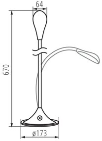Lampă LED flexibilă dimabilă de masă Kanlux 22343 FRANCO LED/6,8W/230V negru