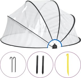 vidaXL Cupolă pentru piscină, 315x158 cm, PVC, rotund