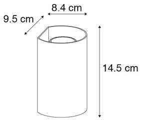 Lampă de perete inteligentă albă rotundă, inclusiv 2 GU10 Wifi - Sabbir