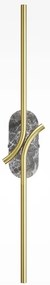 Aplica LED ambientala design minimalist Renaissance gri/alama