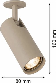 Spot incastrat directionabil cu bec GU10 Linca taupe