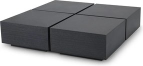 Set de 4 masute de cafea moderne design minimalist Puro gri 114435 HZ