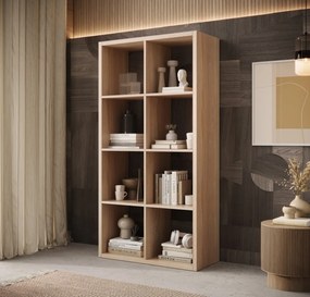 Bibliotecă, 77x150 cm, Cleo V, ADRK Furniture (Culoare: Alb)