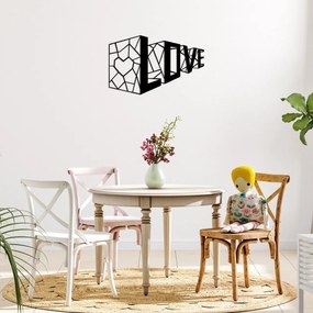 Accesoriu decorativ de perete metalic Love 4