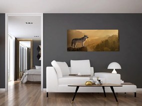 Tablou - Lup pe stăncă (120x50 cm)