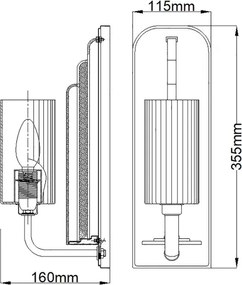 Quintiesse QN-KIMROSE1-PN -Aplică de perete KIMROSE 1xE14/40W/230V crom lucios