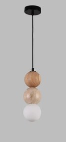 MAXLIGHT P0664 - Lampă suspendată pe cablu ALICE 1xG9/7W/230V Ø 10 cm negru/bej