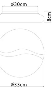 Plafonieră LED Globo 41790-18 LETICIA LED/24W/230V d. 33 cm