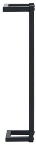 Suport de prosoape, negru, 12,5 x 12,5 x 60 cm, fier Negru, 12.5 x 12.5 x 60 cm