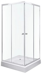 Cabină de duș pătrată Olga SQ 80x80 cm cu cădiță de duș