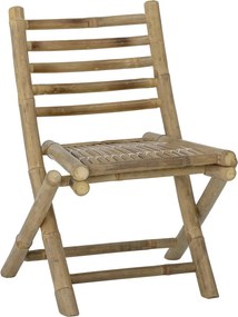 Scaun pliabil de exterior natur din lemn de bambus, „Sole Mini”