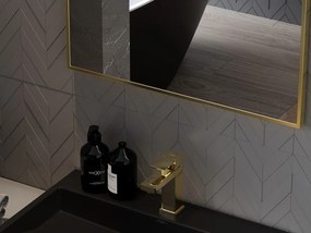 Mexen Loft oglindă de baie dreptunghiulară 80 x 60 cm, cadru auriu - 9852-080-060-000-50