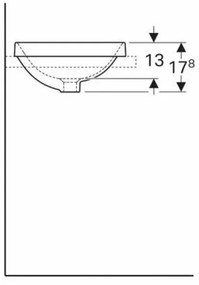 Lavoar semiincastrat Geberit Variform rotund cu preaplin 40 cm