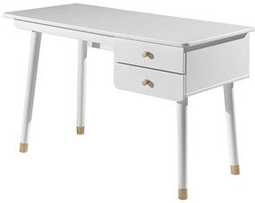 Birou din lemn de pin pentru camera copiilor Vipack Billy, alb