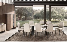 Set lemn masiv masă și scaune Dune - 400 × 120 × 75 cm, 8 scaune