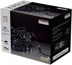 Instalatie exterior 240 LED alb cald 14m IP44 Entac