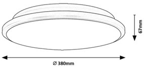 Plafonieră LED ENGON LED/24W/230V 3000K negru 38 cm Rabalux 71128