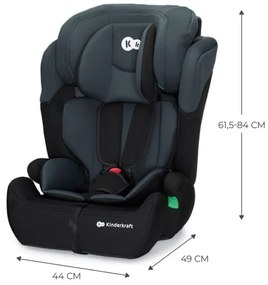 Scaun auto KINDERKRAFT COMFORT UP i-Size (76-150 cm) gri închis