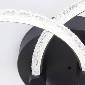 Brilliant AYDIN Plafonieră LED dimabilă, 34W, 230V, neagră + telecomandă