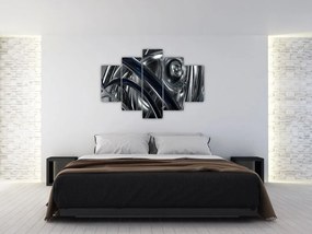Tabloul cu abstracție gri cu albastru (150x105 cm)
