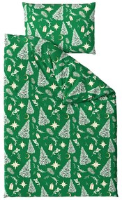 Lenjerie de pat din microfibra GREEN CHRISTMAS verde Dimensiune lenjerie de pat: 2 buc 70 x 90 cm | 200 x 220 cm