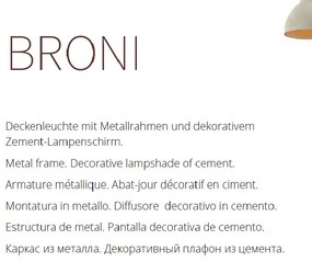Pendul din ciment design industrial Broni MYT451-PL-01-GR