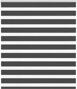 vidaXL Jaluzea tip zebra neagră lățime țesătură 130,9 cm poliester