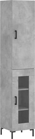 vidaXL Dulap înalt, gri beton, 34,5x34x180 cm, lemn prelucrat