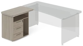 Container de andocare TopOffice 90 x 55 cm, stânga, lemn plutitor