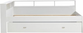 Pat cu etajera Gen alb 90/200 cm