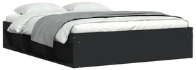 3203867 vidaXL Cadru de pat King Size, negru, 150x200 cm