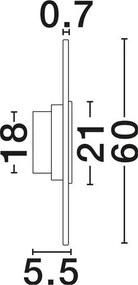 Aplica de perete LED decorativa MARZIO D-60cm