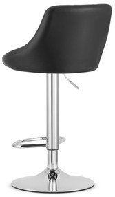 Scaun de bar negru KAST din piele ecologica