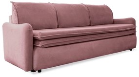 Canapea extensibilă din catifea Miuform Tender Eddie, roz