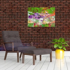 Tablou pe sticlă cu abstracție - pictura (70x50 cm)