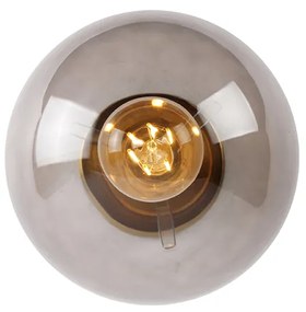 Plafonieră inteligentă alamă cu sticlă fum incl. WiFi ST64 - Pallon