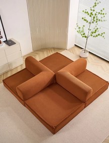 Canapea modulară din memory foam HD – premium, 200x100x70 cm, configurabilă în mai multe moduri (Culoare: Verde)