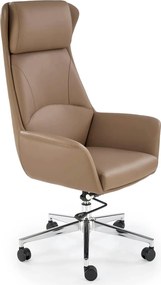 Scaun birou EDERSON, cappuccino, piele ecologica/metal, 76x65x125/131
