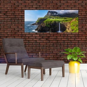 Tablou - Cascada Múlafossur (120x50 cm)