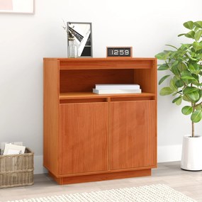 vidaXL Bufet cu raft Maro ceruit 70 x 34 x 80 cm Lemn masiv de pin