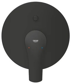 Baterie cada-dus incastrata Grohe Eurosmart negru mat fara corp ingropat